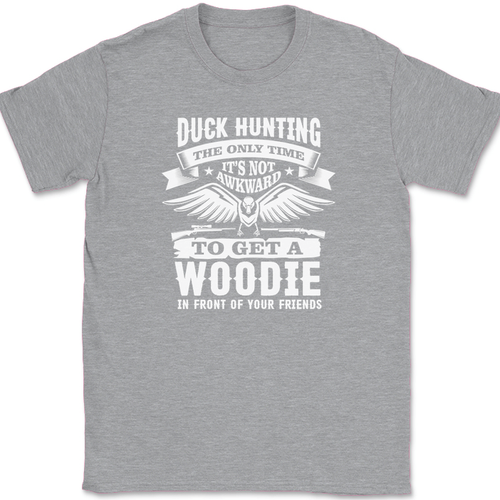 Duck Hunting Woodie T-Shirt Funny Humor Hunting Deer Outdoors Tee - Picture 2 of 10