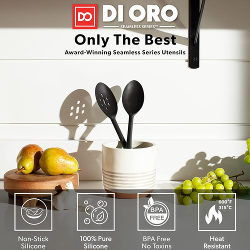 Silicone Spoons for Cooking - Large Kitchen Spoons for Mixing, Serving, & Stirri - Picture 2 of 12