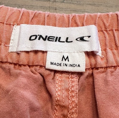 O’Neill Francina Shorts Orange Women’s M Lightweight Drawstring Viscose - Picture 8 of 15