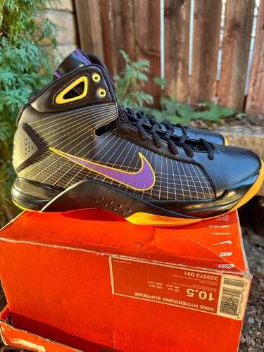 Nike Hyperdunk Supreme “Kobe Lakers Away” 2008 Size 10.5 333373-051 🔥