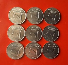 LOTTO DI 9 MONETE DA 10 LIRE 1981 IN FDC ASSOLUTO [M101]