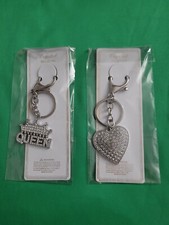 Crystal Collection Queen  Heart S Keychains New Gift Lot of 2 Fashion Accessory