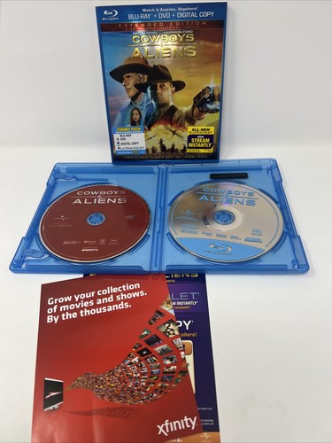 Cowboys Aliens (Blu-ray/DVD, 2011, 2-Disc Set, Extended Edition...