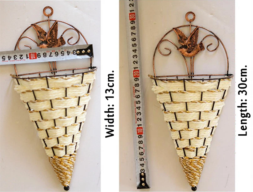 Wall Plant Pot Flower Hanging Planter Garden Basket Decor Pots Holder Indoor  - Image 3 of 3