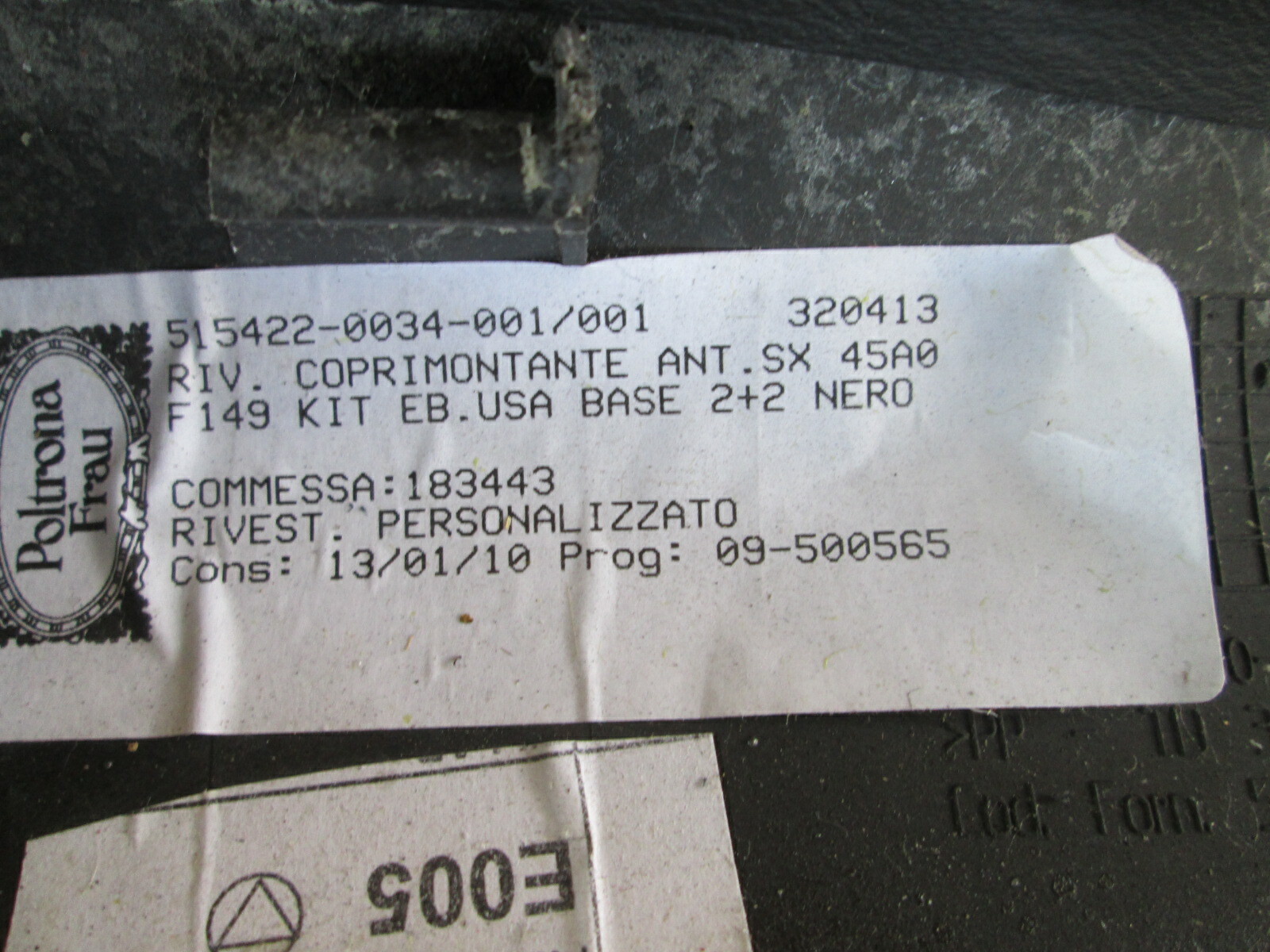 Ferrari California - LH Interior Front Pillar Cover Panel # 80581200