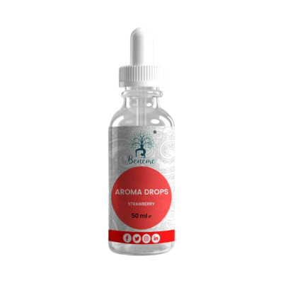 Beneme Aroma Drops Erdbeere 50ml Vegan Zuckerfrei Ideal für Fitness & Ernährung