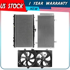 AC Condenser Radiator Cooling Fan Kit For 2012 2013 2014 2015-2017 Toyota Camry