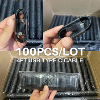 100X For iPhone 16 Samsung S8 USB-A Fast Charger Type C Cable Charging Data Lot