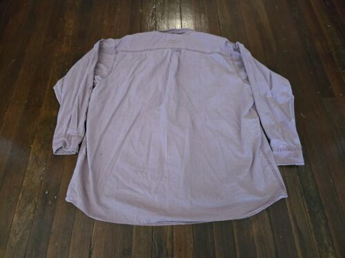 Men's Red Head Button Down Shirt Long Sleeve Light Pink Stone Washed Size 3XL - Picture 4 of 8