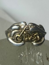 Motorcycle ring biker band southwest sterling silver women men 2