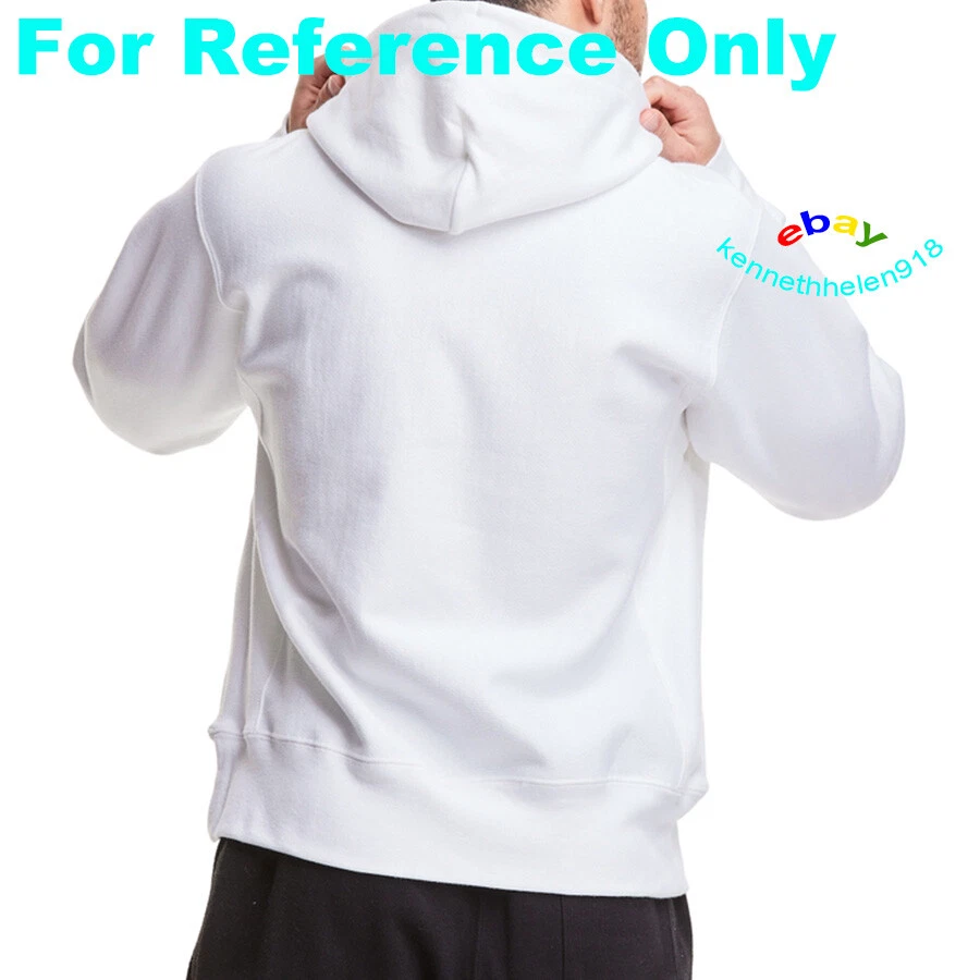 OFF WHITE FELPA CON CAPPUCCIO CHAMPION REVERSE WEAVE LOGO MARMO APPLIQUE BIANCO PANNA UOMO TAGLIA MEDIA