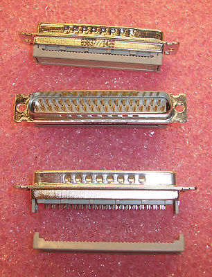 QTY (5) 37 POSITION DSUB IDC RIBBON CABLE PLUG CONNECTORS 89837-8000 3M