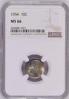 1954  10C  Roosevelt Dime NGC MS66   6264041-017