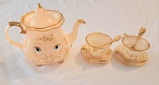 Jakk's Disney Beauty And The Beast Enchanted Objects Tea Set -MISSING SUGAR BOWL