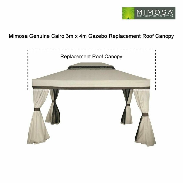 Genuine Mimosa 3m x 4m Cairo Gazebo Replacement Roof CANOPY ONLY for
