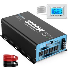 3000W 6000W Pure Sine Wave Power Inverter 12V to 110V 120V Converter Camping Car