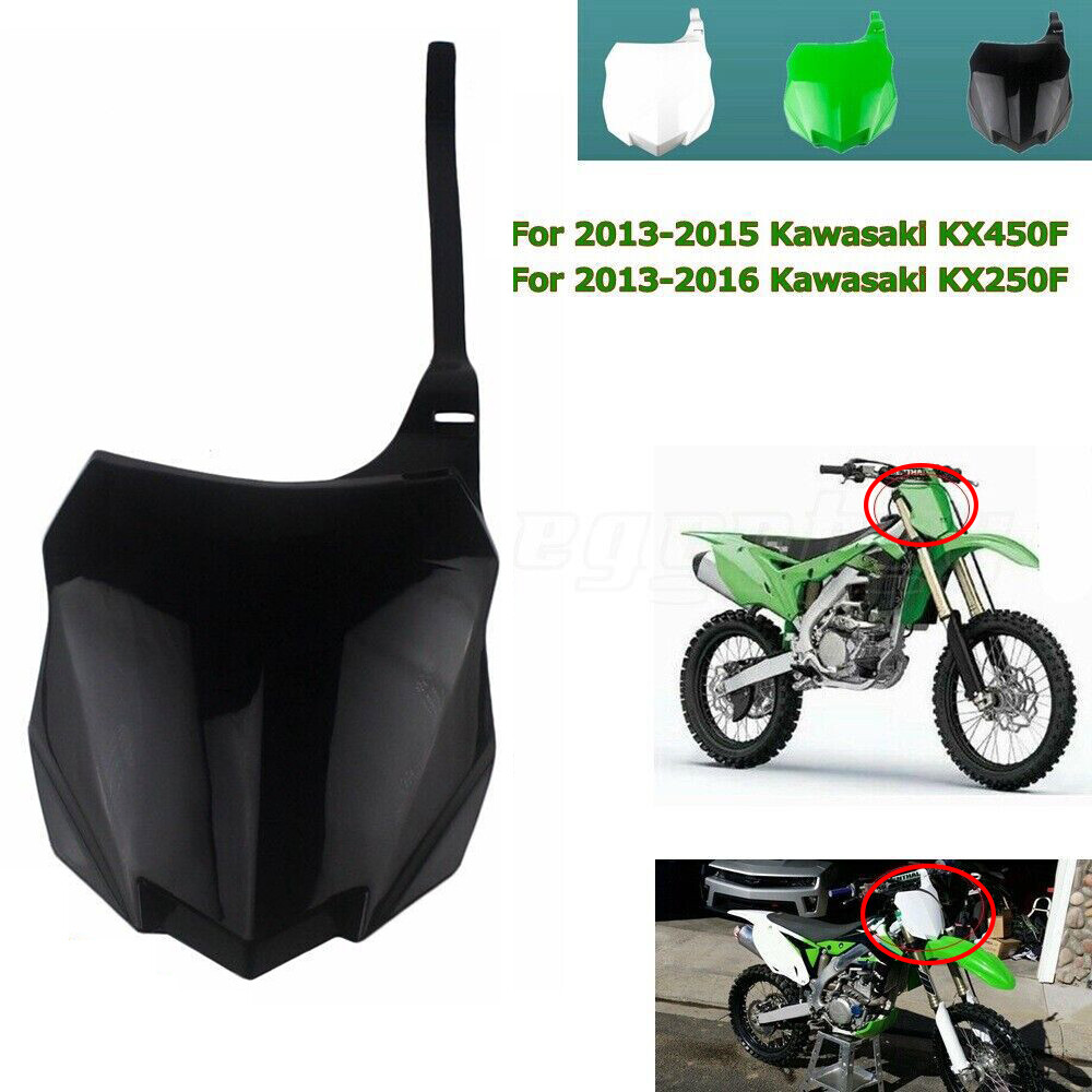 Black Stadium Front Number Plate For Kawasaki KX450F KX250F 2013