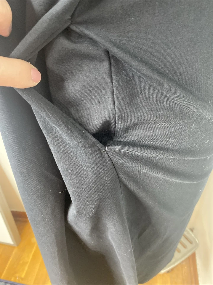 Vestido Nordstrom Negro Talla XL Cuello Redondo Manga Corta Camiseta Vestido Bolsillos Foto 4 de 4