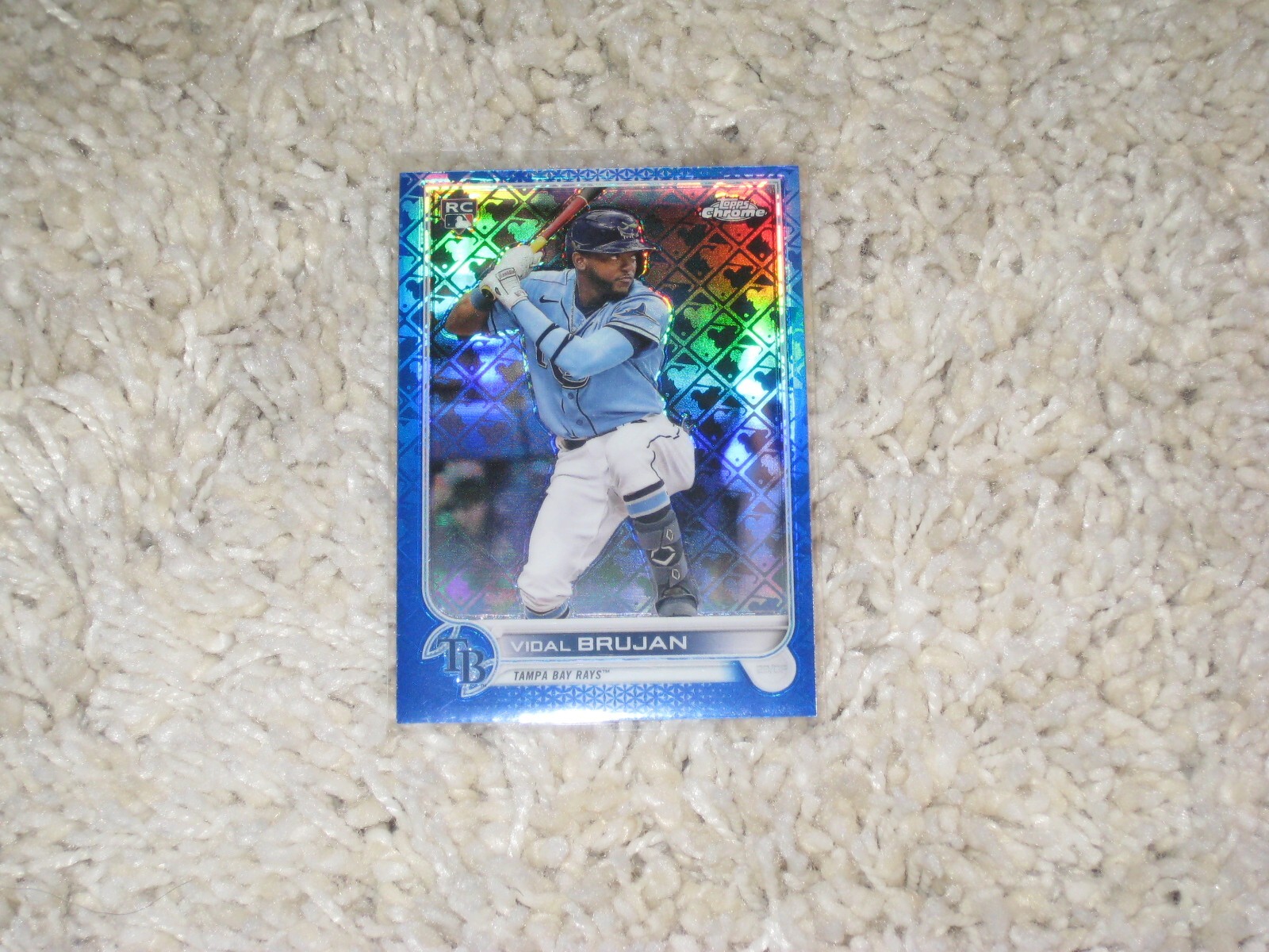 2022 Topps Chrome Logofractor Edition Blue Refractor /150 Vidal Brujan Rookie RC