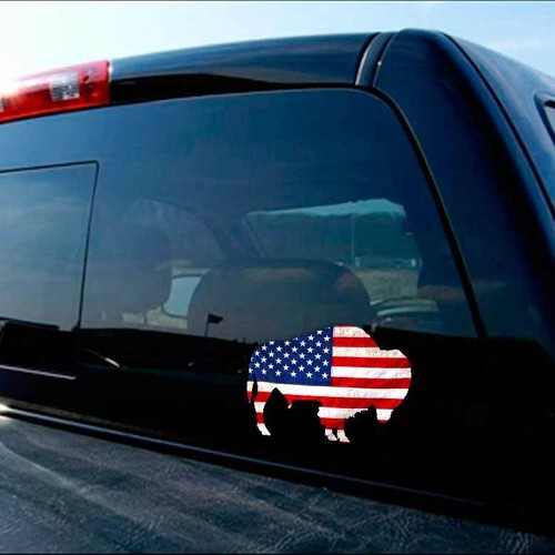 Buffalo Rv Sticker American Flag Buffalo Decal Sticker Car Truck Great Plains Bison ...