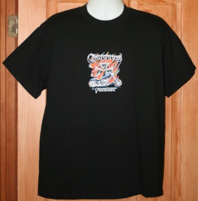 90s Choppers Forever Lサイズ MADE IN USA NEW VINTAGE 90's CHOPPERS FOREVER MOTORCYCLE T-SHIRT BLACK L