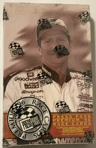 1996 Press Pass Premium NASCAR Racing Hobby Box Factory Sealed Earnhardt 36 Pack