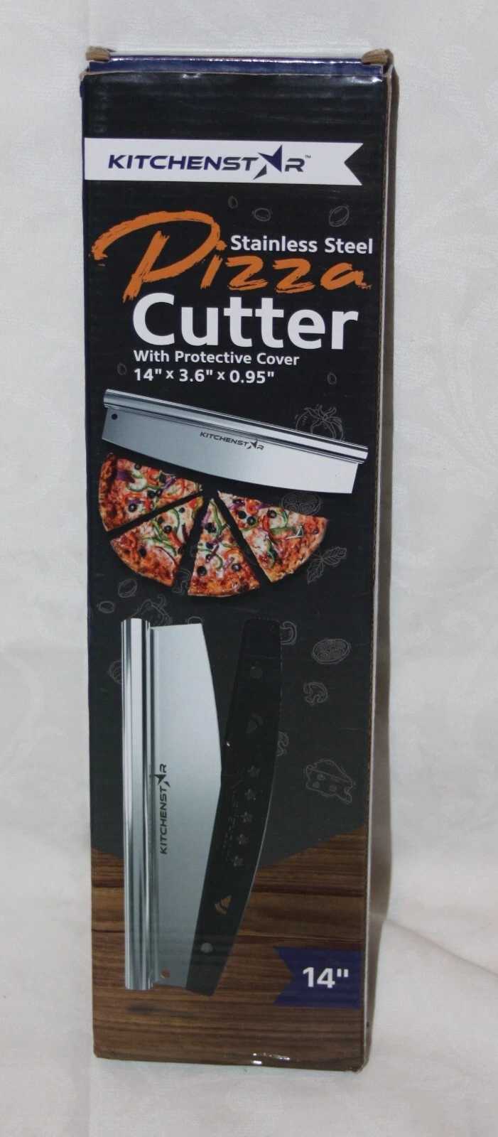 KitchenStar Pizza Cutter Rocker 14 inch - Large Stainless Steel Slicer Knife
Opens in a new window o