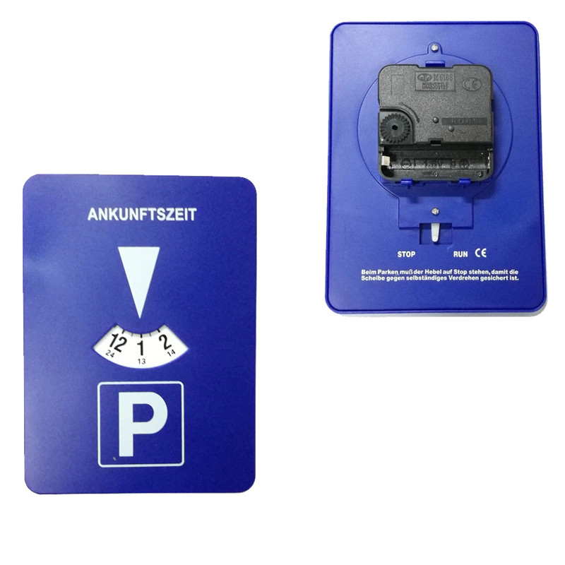 Disque de stationnement pour voiture horloge minuteur et gestion temps arrêt