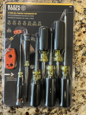 Klein Tools 85808 All-Purpose 8 Piece Screwdriver Set +  Magnetizer Demagnetizer