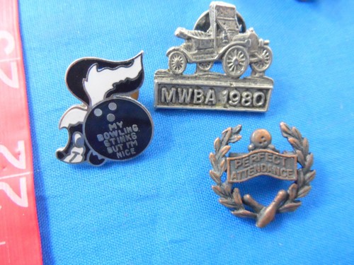 Bowling Lot of 25 Pins Awards Patches Belt Buckle Vintage WIBC USBC MWBA - Picture 11 of 13