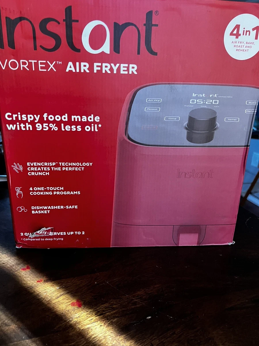 Instant Vortex 2 Qt Mini Air Fryer Oven 4-in-1 Oil-Less Cooker