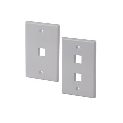 Keystone Wall Plate White Standard Durable Abs Plastic Quick and Easy Snap In - Foto 3 di 6