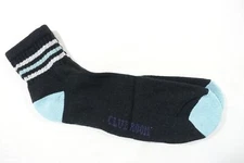CLUB ROOM RETRO STYLE BLACK BLUE STRIPE CUSHIONED SHORT CREW ANKEL SOCKS MENS 
