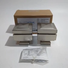 BLASTHOME™ Luxury Step Square Finials – Square, Brushed Nickel, Drawer Pulls