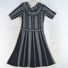 Eliza J Women's Geometric Celtic Flared Cowl Neck Dress Size S
