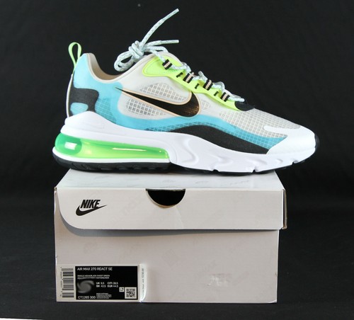 New Nike Air Max 270 React Se In Oracle Aqua Black Ghost Green Colour Size 10 Ebay