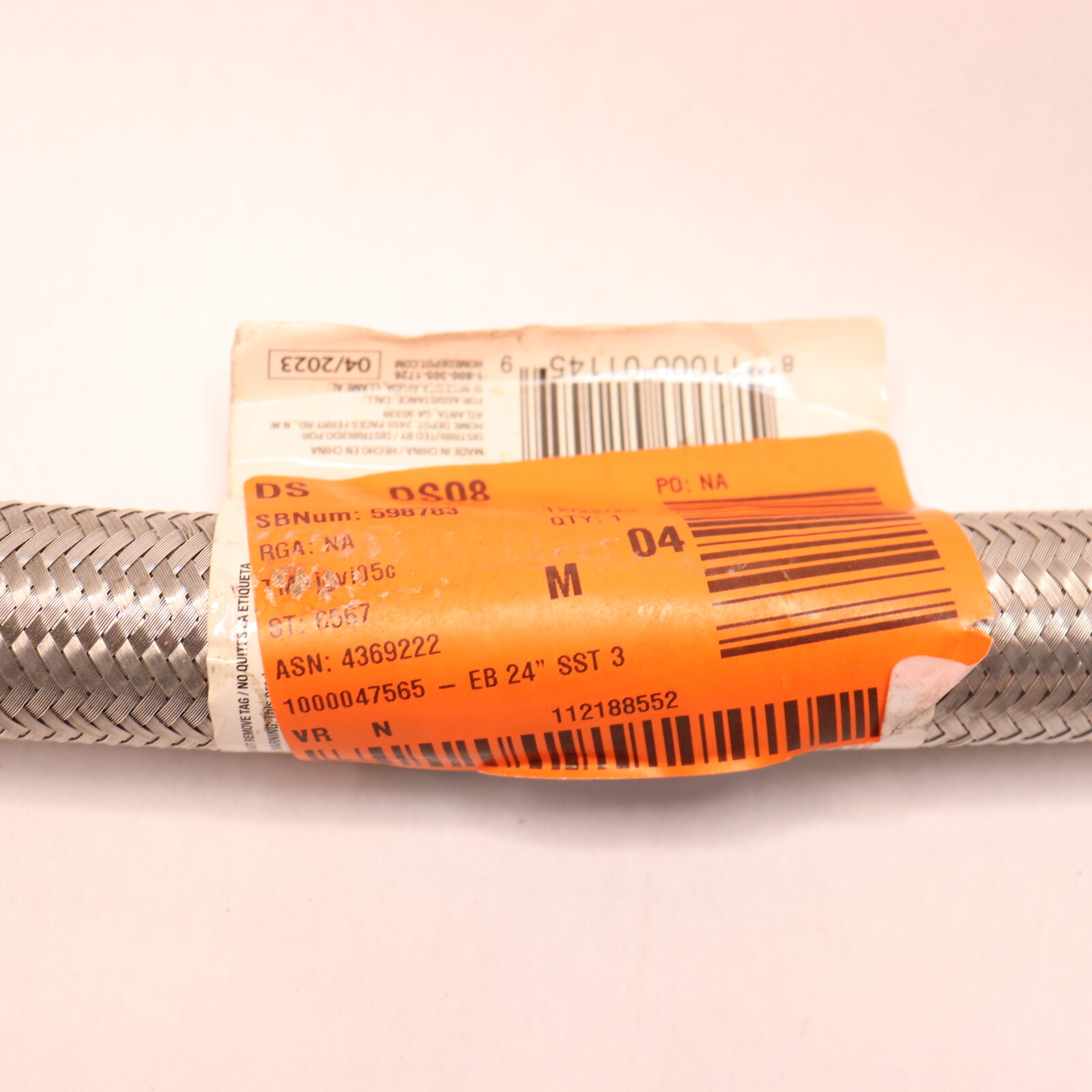 Everbilt Water Heater Supply Line Stainless Steel 3/4" x 3/4" x 24