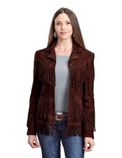 Stetson Western Jacket Womens Fringe Brown 11-098-0539-0076 Br