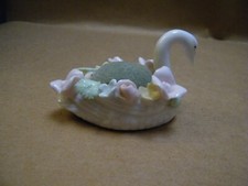 Vintage Figural Swan Pin Cushion with Velvet Cushion Insert — listing 6