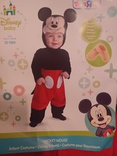 New 3 pc Disney Mickey Mouse Halloween Costume Size 12-18 months