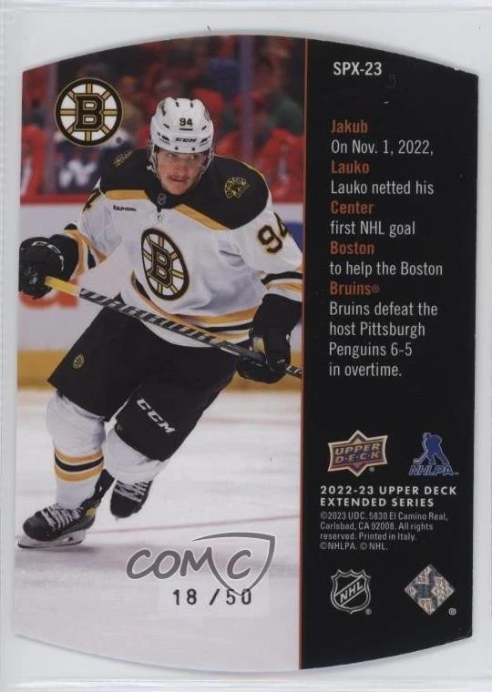 2022-23 Extended Series 1997-98 SPx Retro Rookies Gold /50 Jakub Lauko Rookie RC - Image 2 of 2