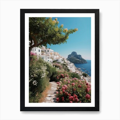 Zauberhaftes Capri, Italien, Sommer Vin gerahmtes Wandbild Poster Leinwanddruck Bild