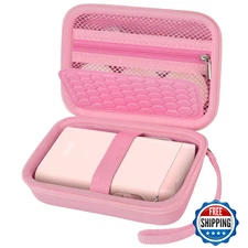 Comecase Case for Nelko P21/Phomemo D30 D35 Label Maker, Pink Protective Storage