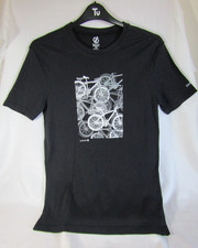 Dare 2 B Mens T Shirt Black with Bicycle print panel on front size small