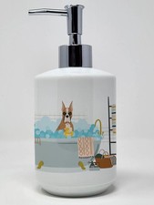 Fawn Boxer Ceramic Soap Dispenser Hand Soap Dispenser Pump Bottles for Bathroom