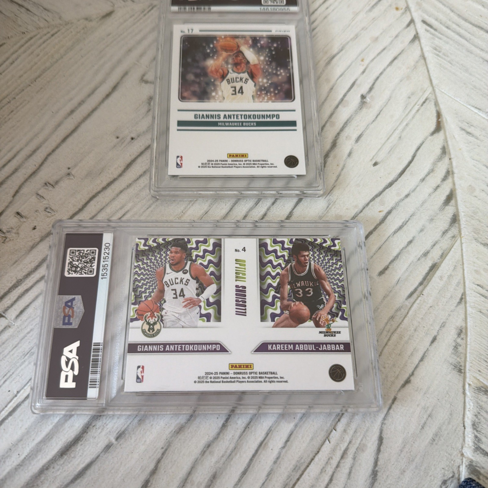 2024 Giannis Antetokounmpo PSA 10 Lot Mythical & Optical Illusions view 4