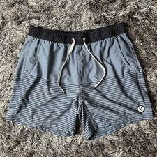 VUORI Kore Lined Athletic Shorts 5  Blue Performance Mens L Active Gym Run