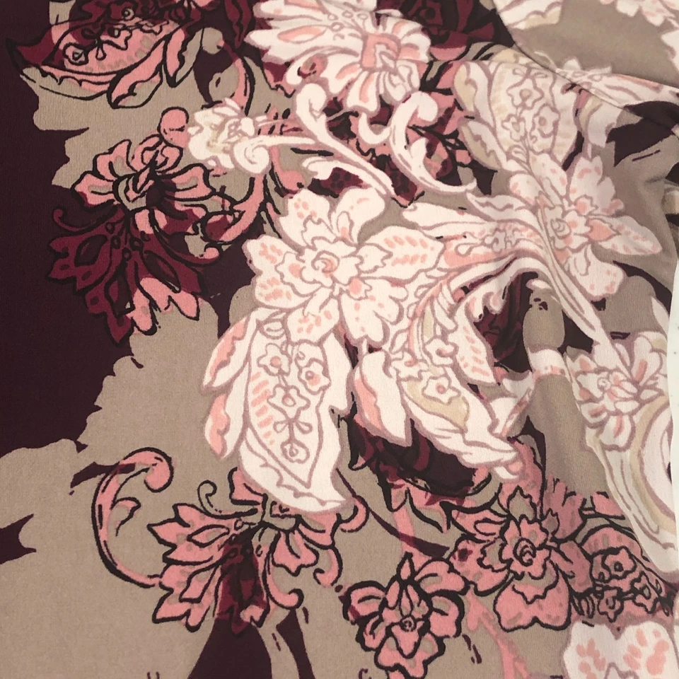 Blusa Top Fairy Grunge Floral AOP Mujer Borgoña 2XL Mangas Deshilachadas Boho Grunge Foto 4 de 4