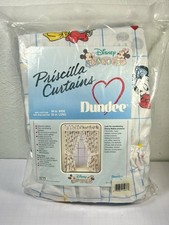 Vintage 90s Disney Babies Priscilla Curtains 94x63 NIP Mickey Minnie