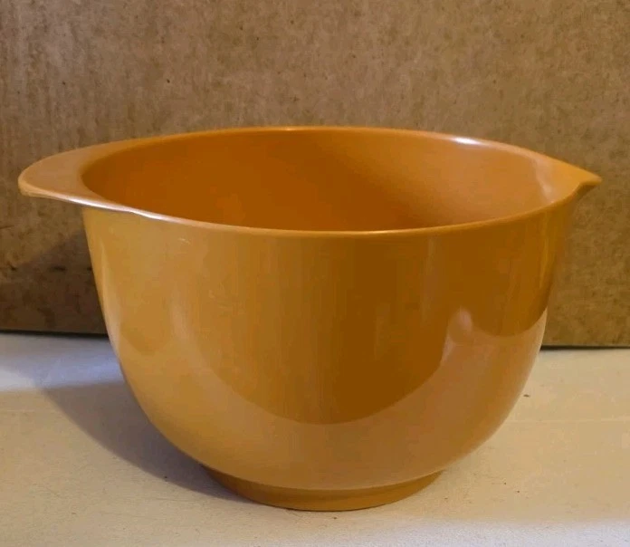 Vintage MCM Orange Melamine Mixing Bowl With Handle And Spout
